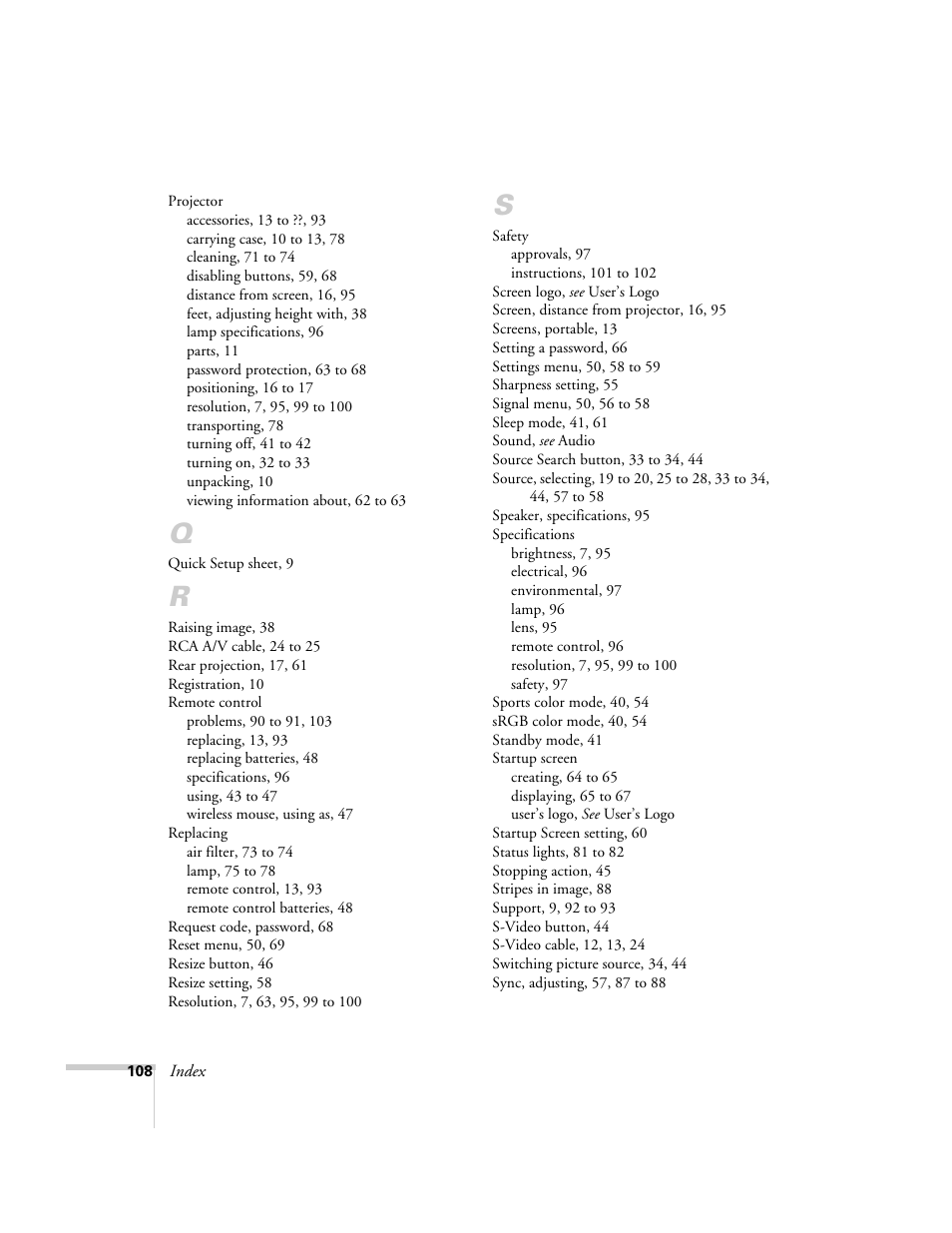 Epson 76C User Manual | Page 108 / 111