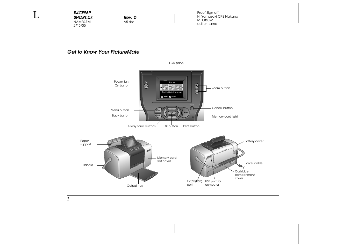 Get to know your picturemate | Epson PictureMate 500 User Manual | Page 2 / 90