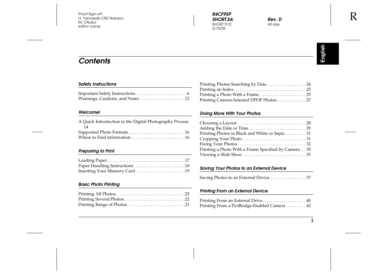 Epson PictureMate 500 User Manual | Page 3 / 90
