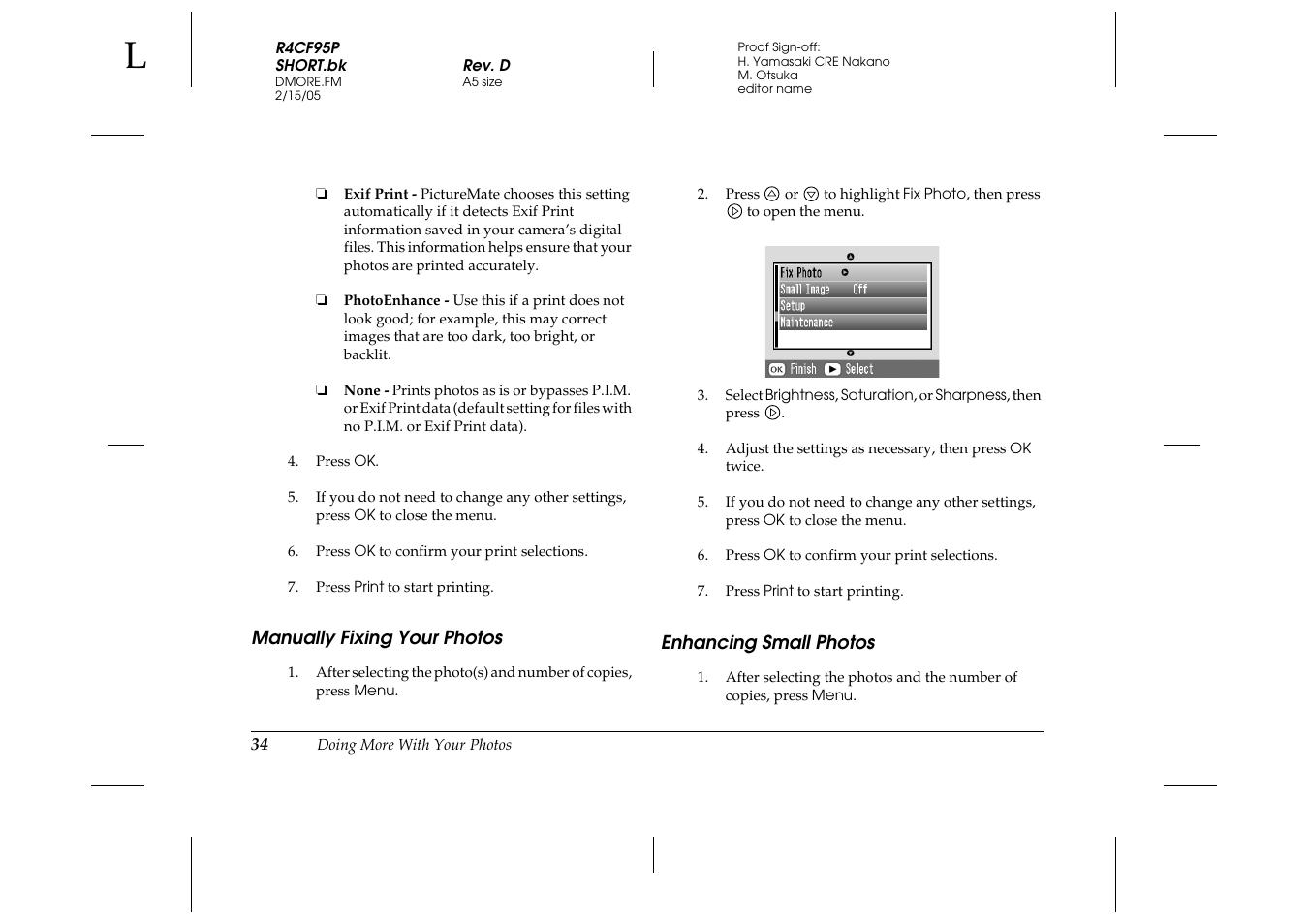 Epson PictureMate 500 User Manual | Page 34 / 90