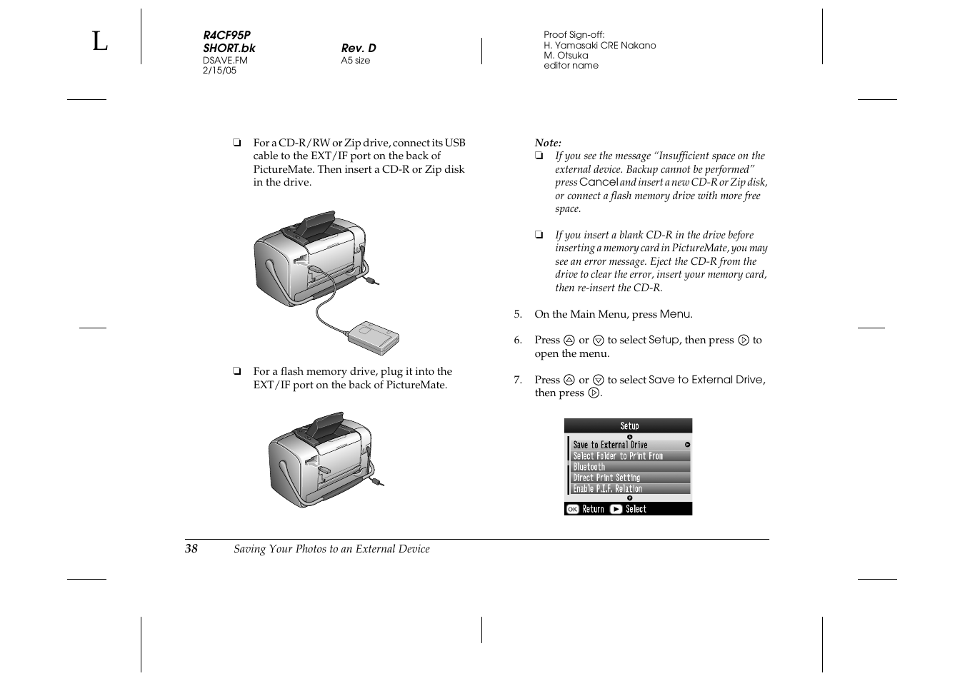 Epson PictureMate 500 User Manual | Page 38 / 90