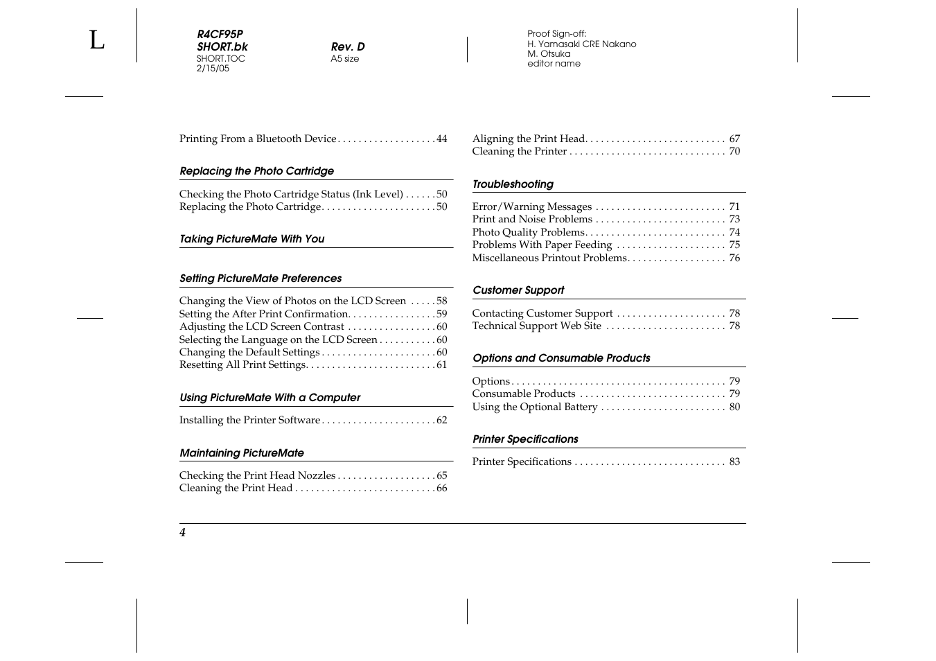 Epson PictureMate 500 User Manual | Page 4 / 90