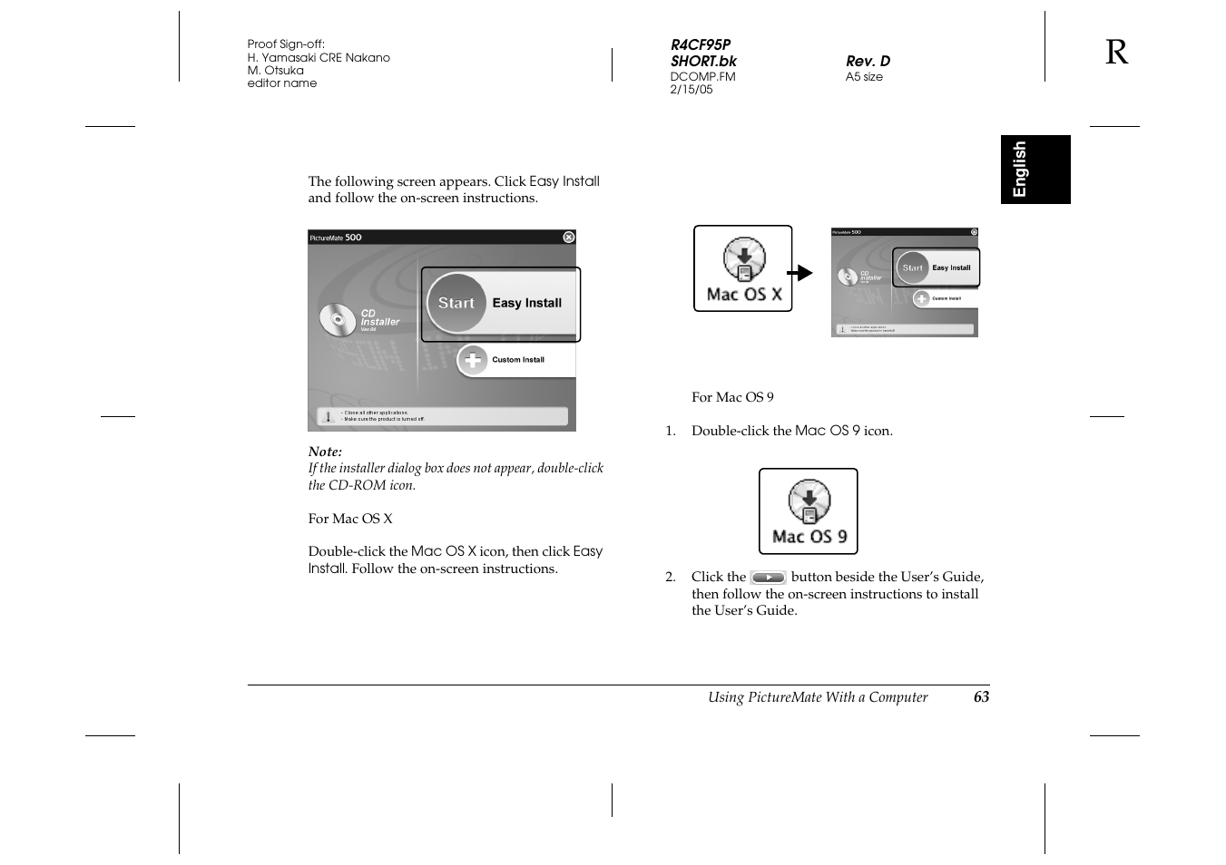 Epson PictureMate 500 User Manual | Page 63 / 90