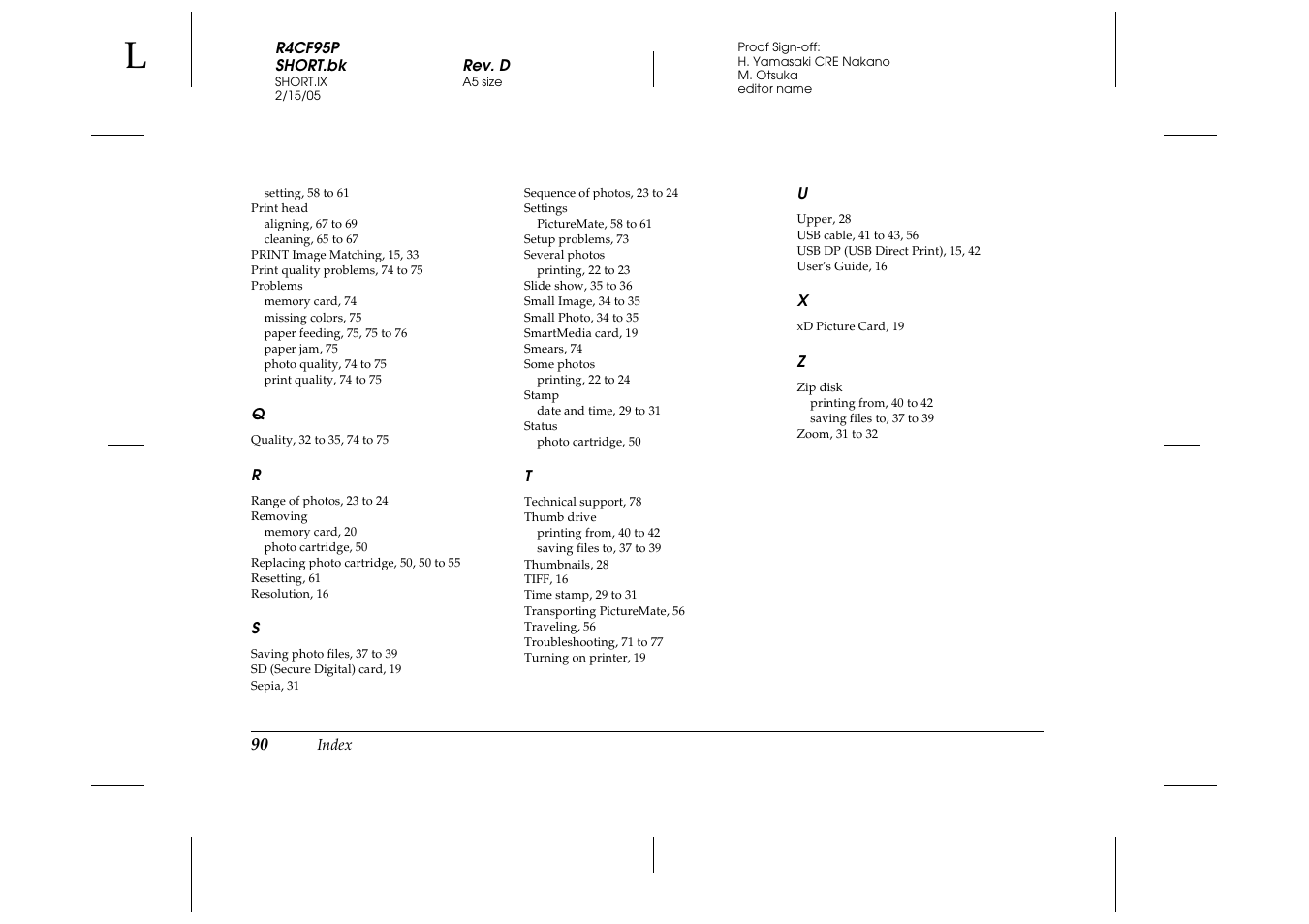 Epson PictureMate 500 User Manual | Page 90 / 90