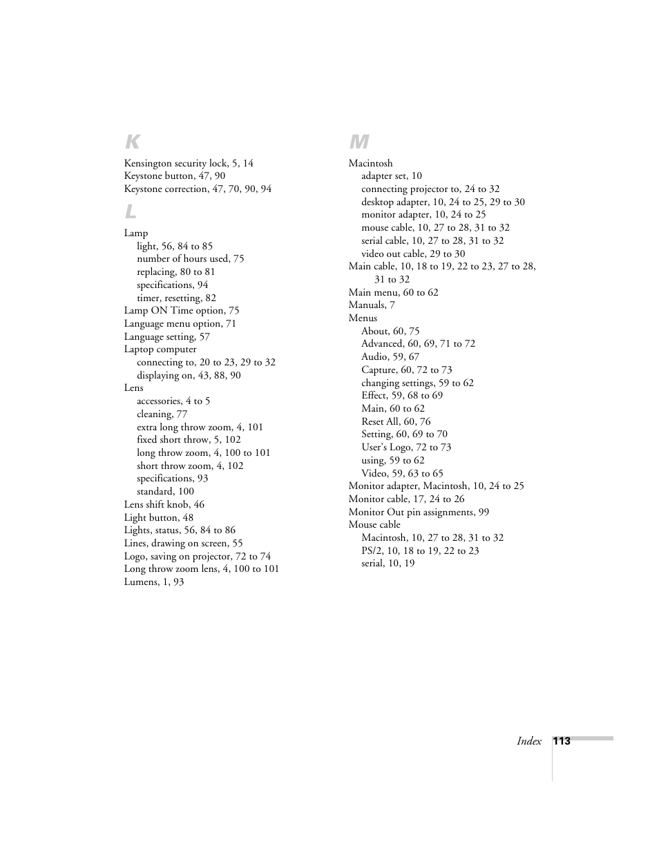 Epson 8200i User Manual | Page 119 / 122