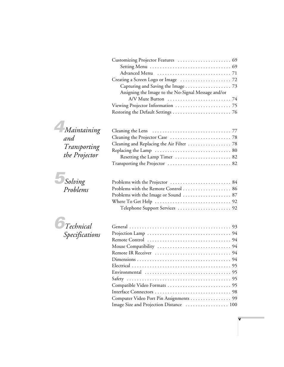 Epson 8200i User Manual | Page 5 / 122
