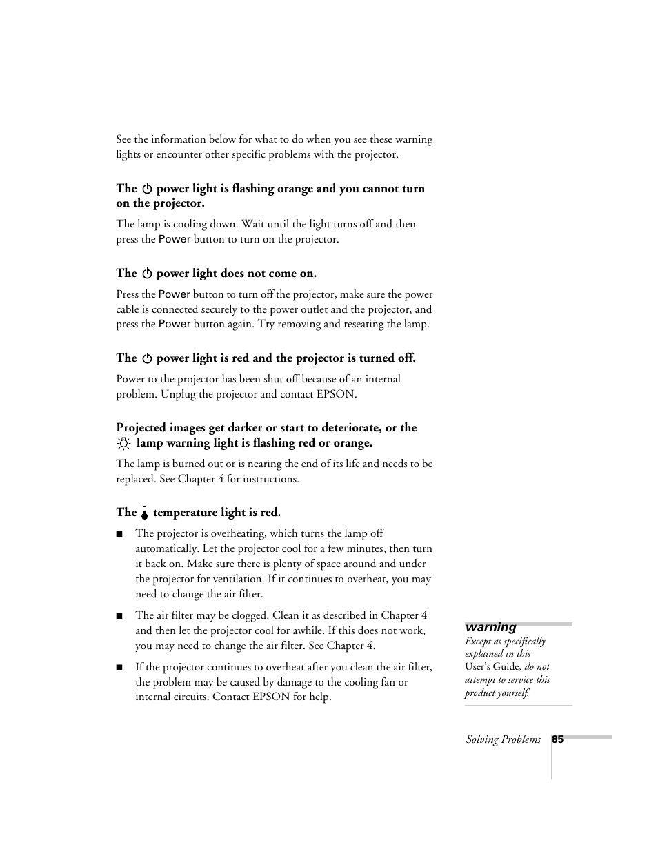 Epson 8200i User Manual | Page 91 / 122