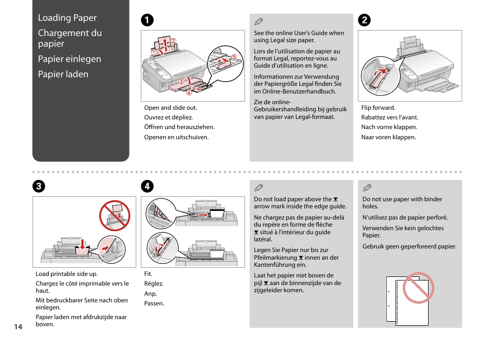 Ab c d | Epson Stylus TX210 series User Manual | Page 14 / 52