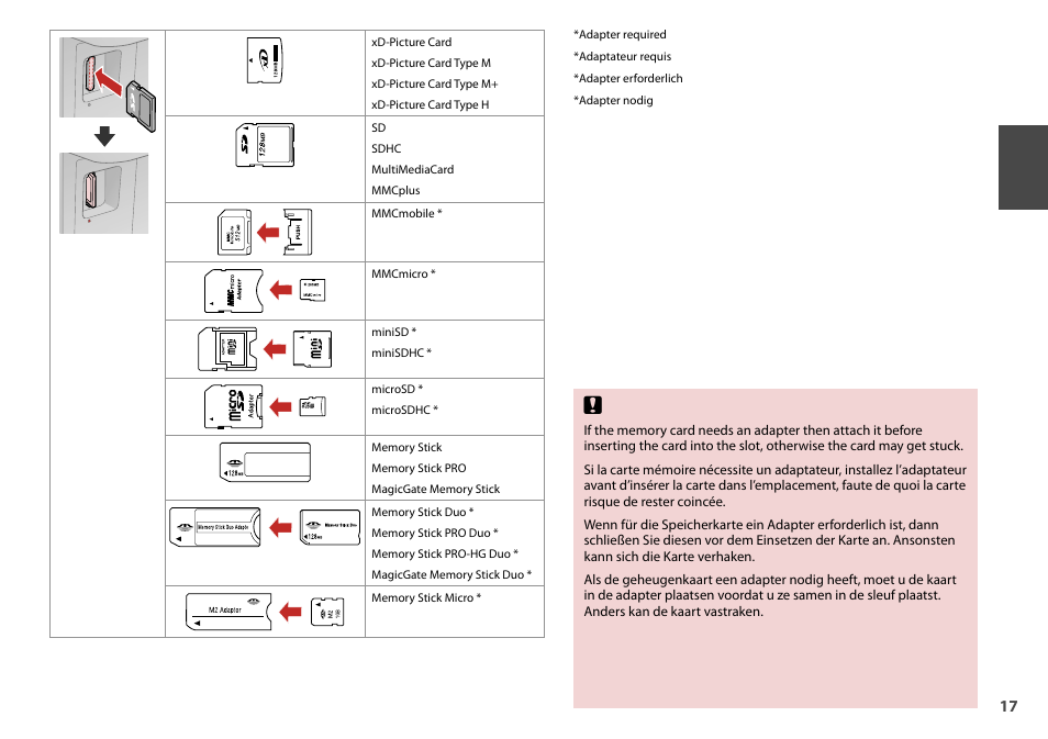 Epson Stylus TX210 series User Manual | Page 17 / 52