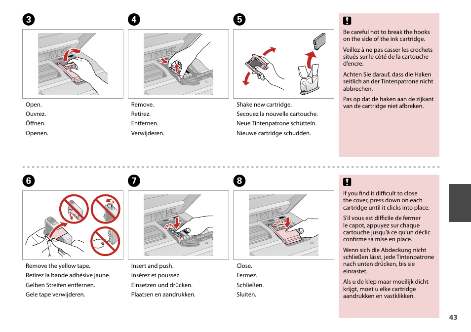 Fg h, Cd e | Epson Stylus TX210 series User Manual | Page 43 / 52