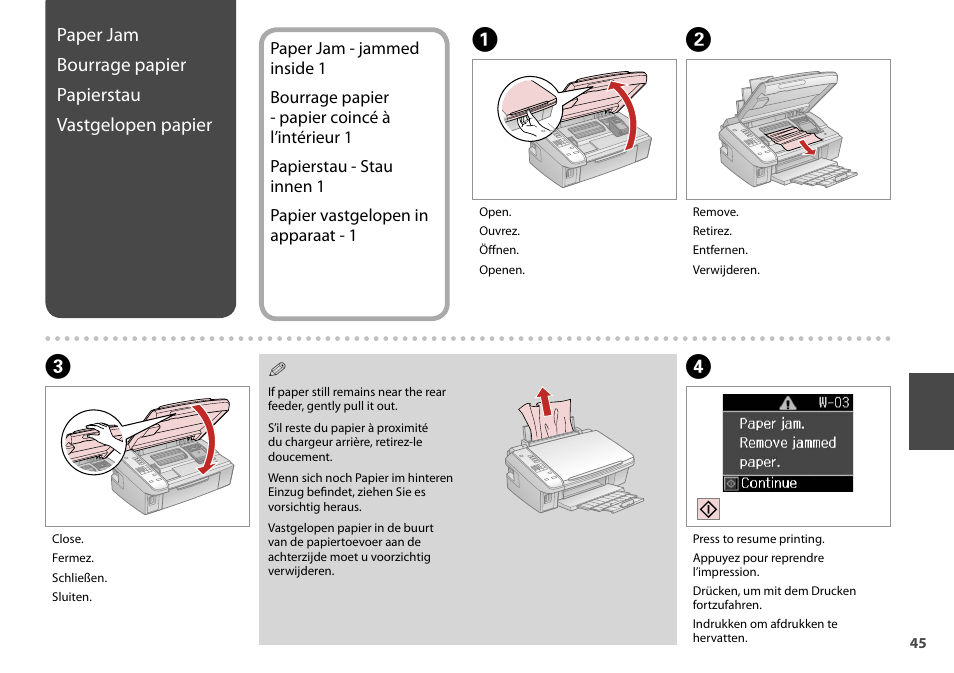 Epson Stylus TX210 series User Manual | Page 45 / 52