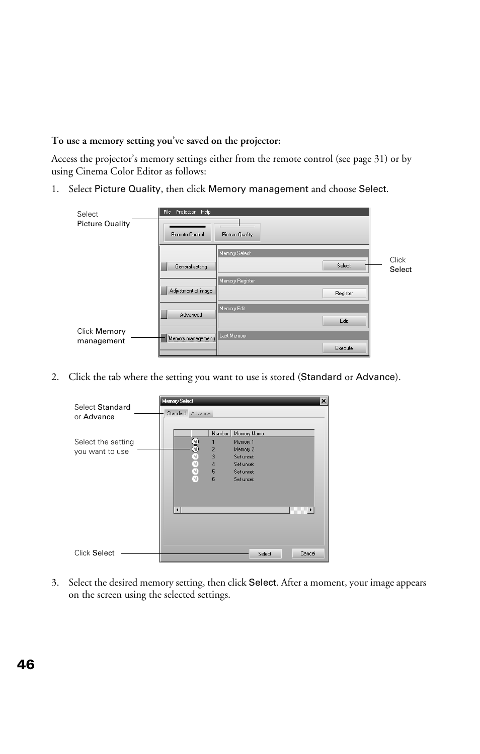 Epson Cinema 200+ User Manual | Page 46 / 80