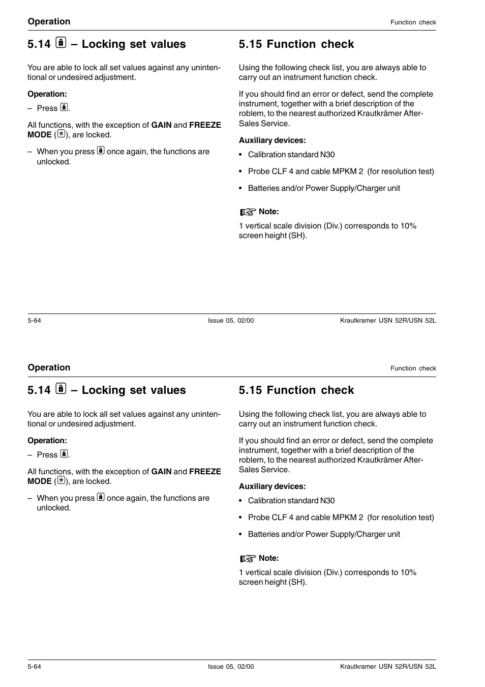 14 g – locking set values, 15 function check | Epson USN 52L User Manual | Page 109 / 207