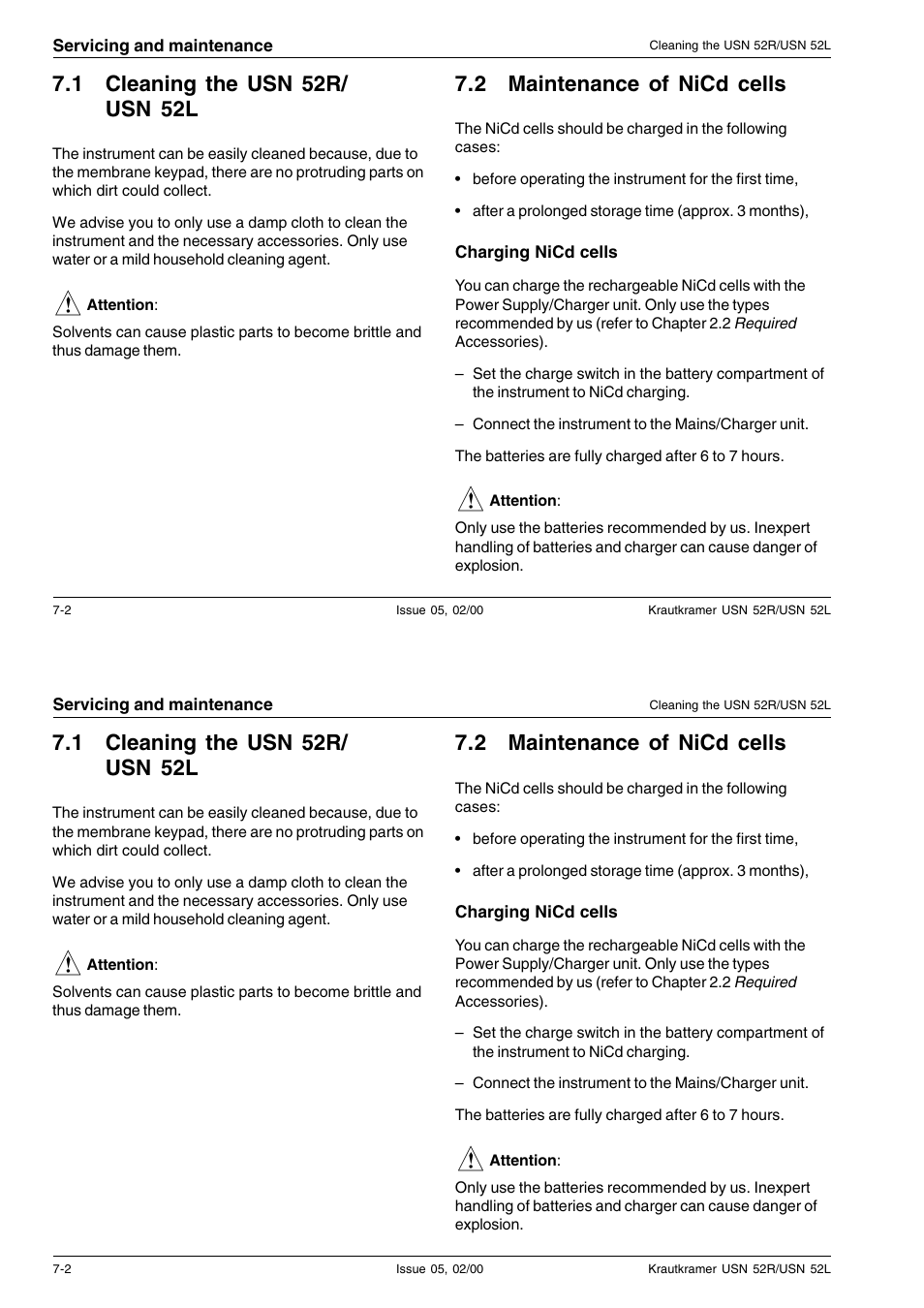 2 maintenance of nicd cells | Epson USN 52L User Manual | Page 125 / 207