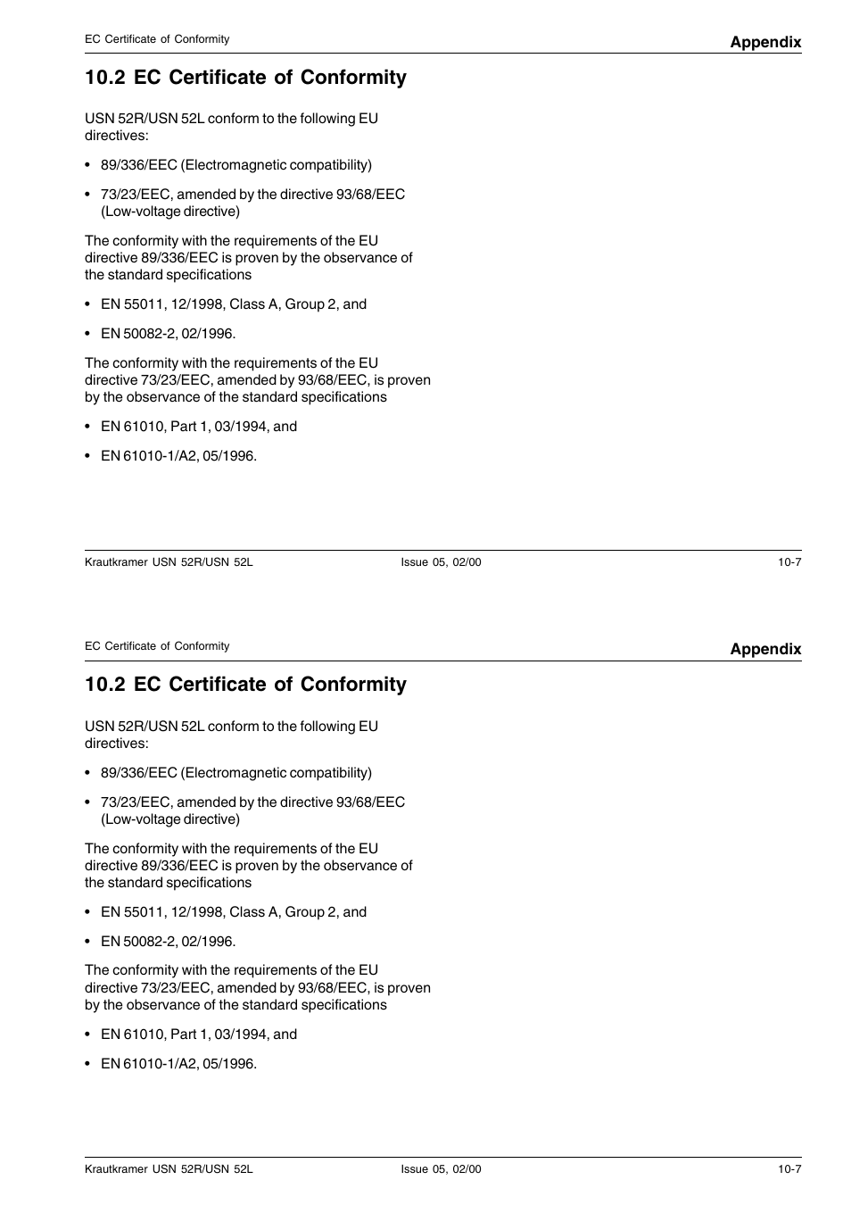 2 ec certificate of conformity | Epson USN 52L User Manual | Page 162 / 207