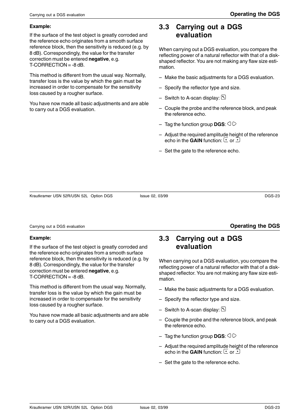 3 carrying out a dgs evaluation | Epson USN 52L User Manual | Page 198 / 207