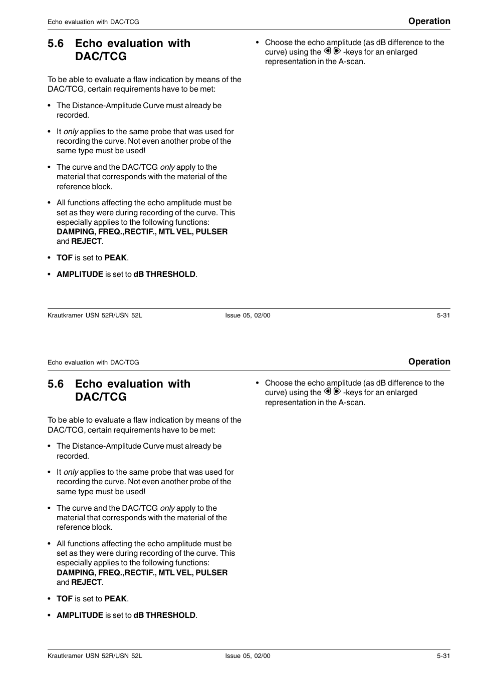 6 echo evaluation with dac/tcg | Epson USN 52L User Manual | Page 76 / 207