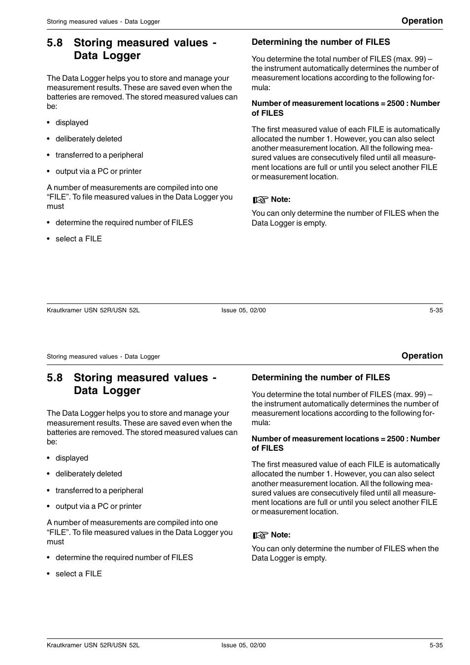 8 storing measured values - data logger | Epson USN 52L User Manual | Page 80 / 207