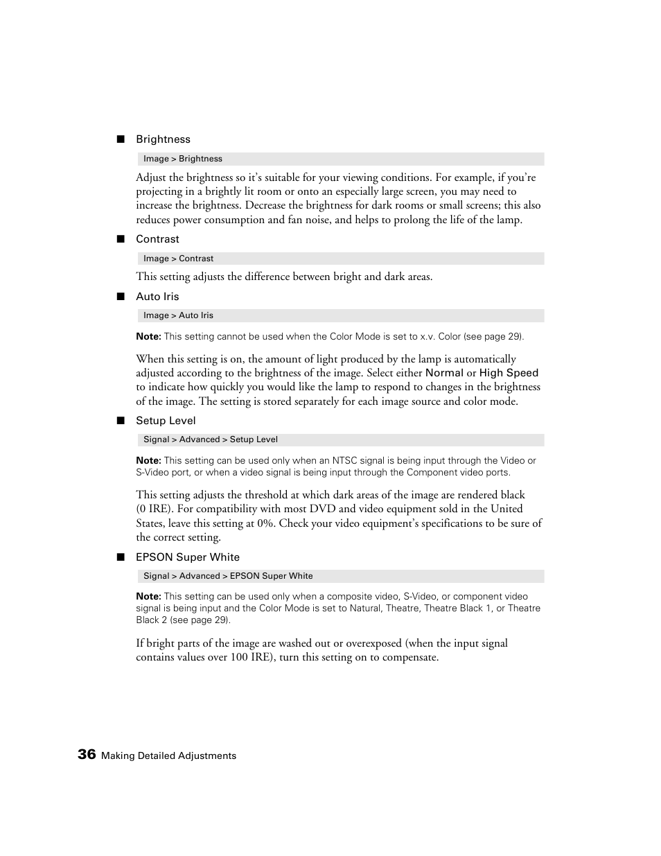 Epson 6100 User Manual | Page 36 / 80