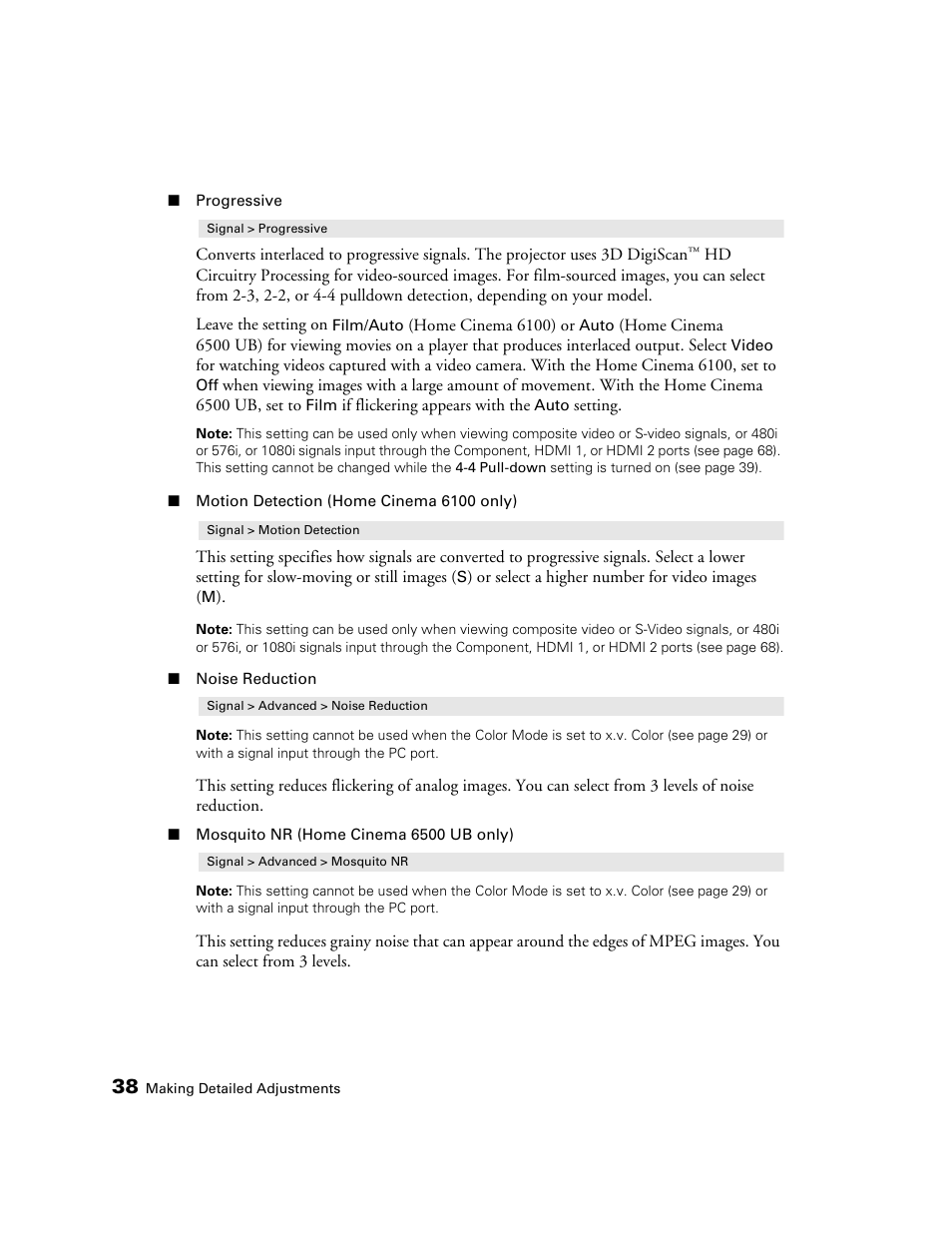 Epson 6100 User Manual | Page 38 / 80