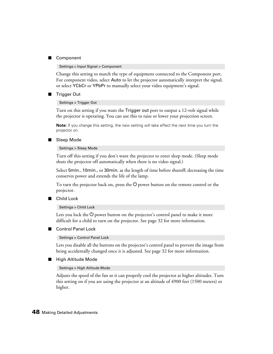 Epson 6100 User Manual | Page 48 / 80