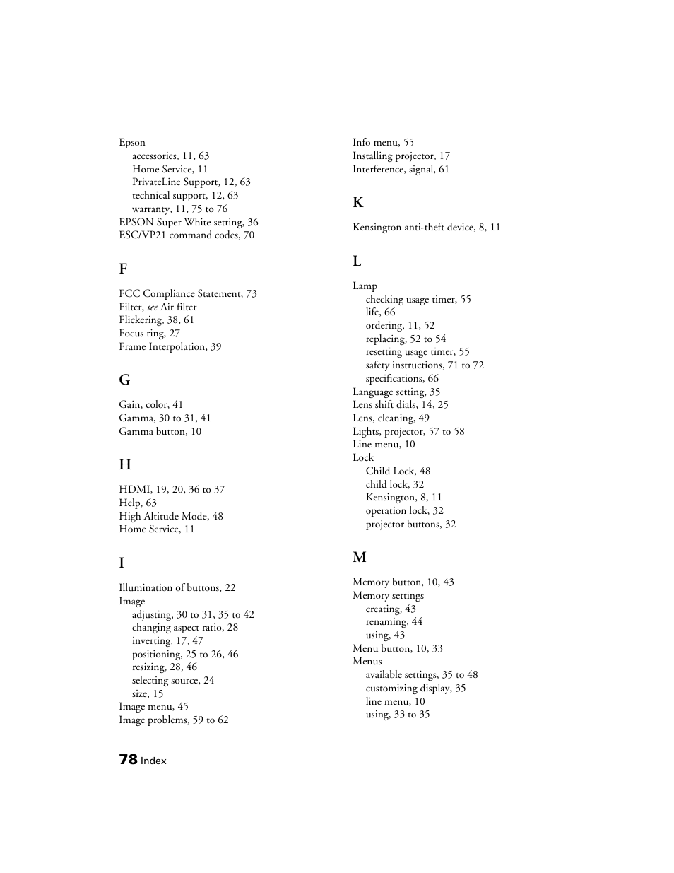 Epson 6100 User Manual | Page 78 / 80