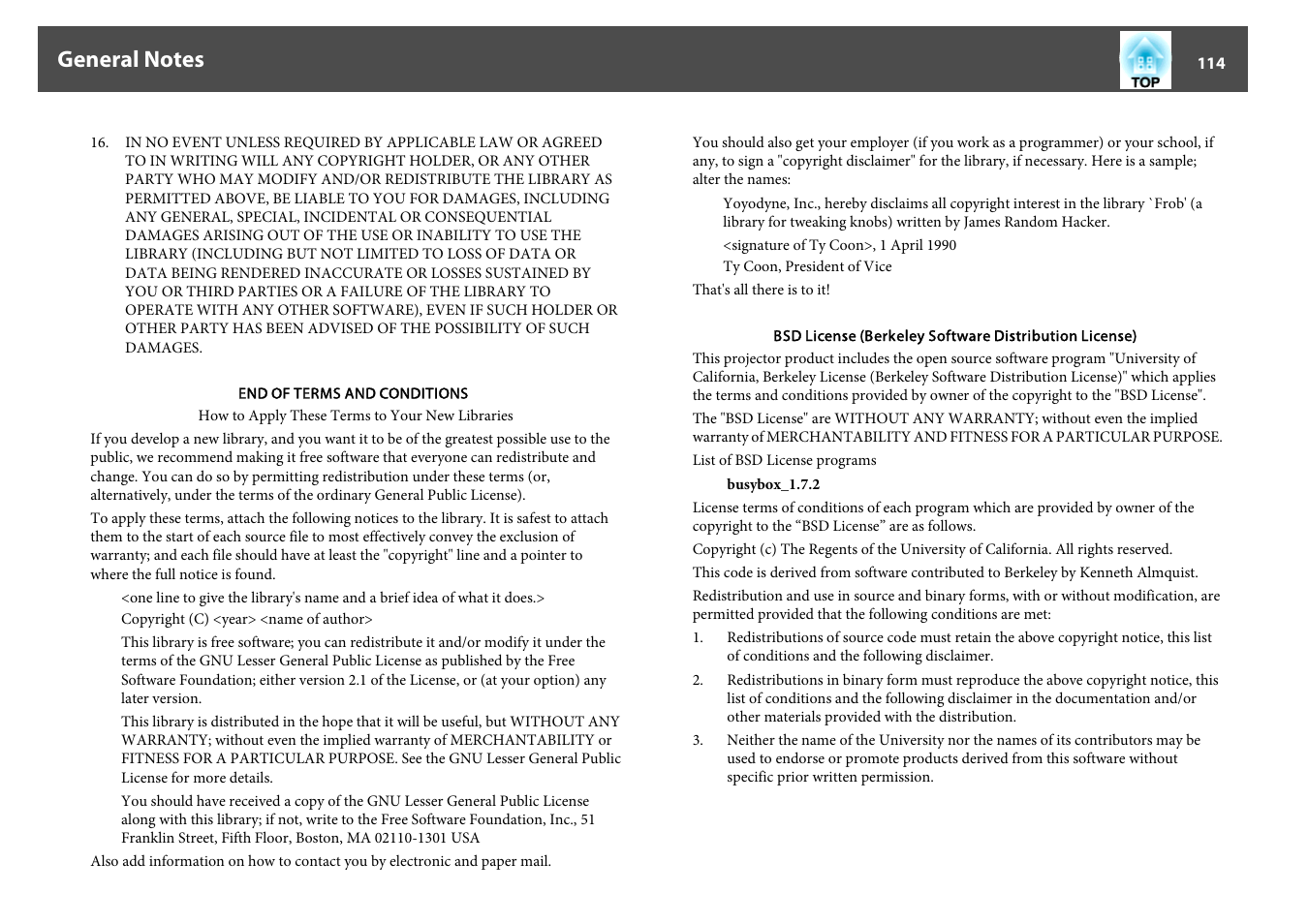 Epson EB-825 User Manual | Page 114 / 121