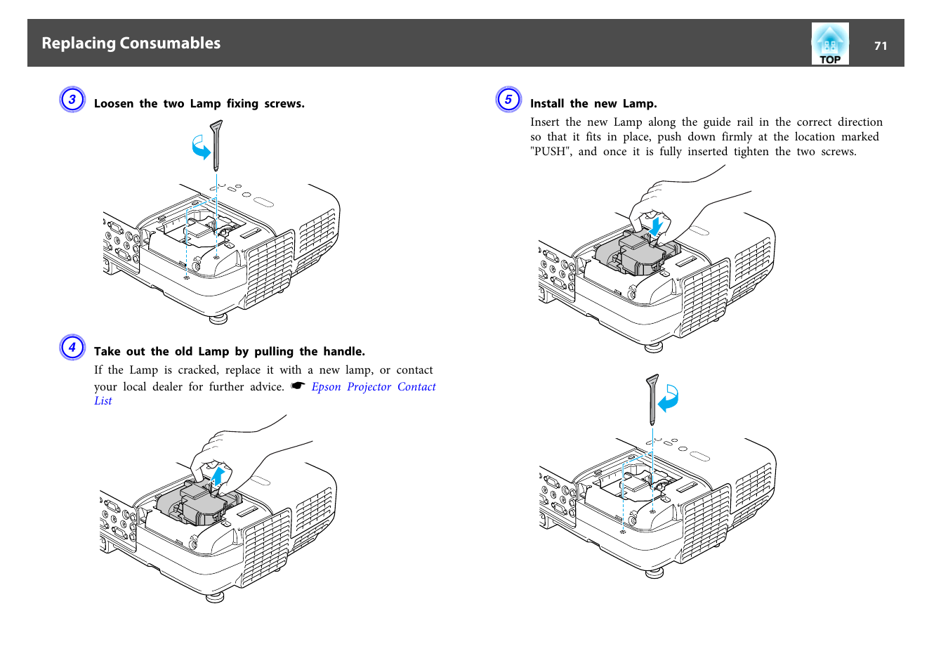 Epson EB-825 User Manual | Page 71 / 121