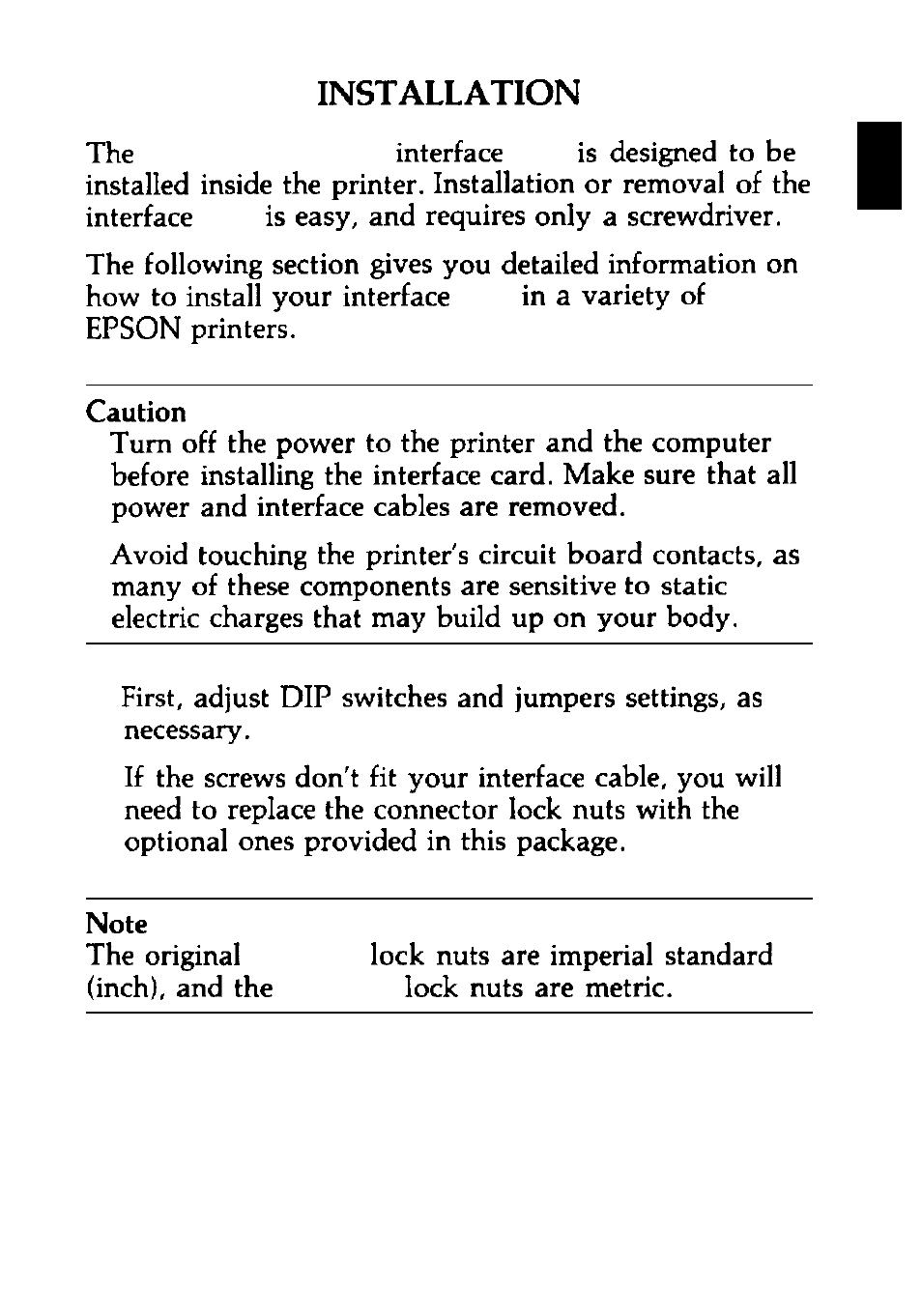 Installation | Epson C823088 User Manual | Page 34 / 37