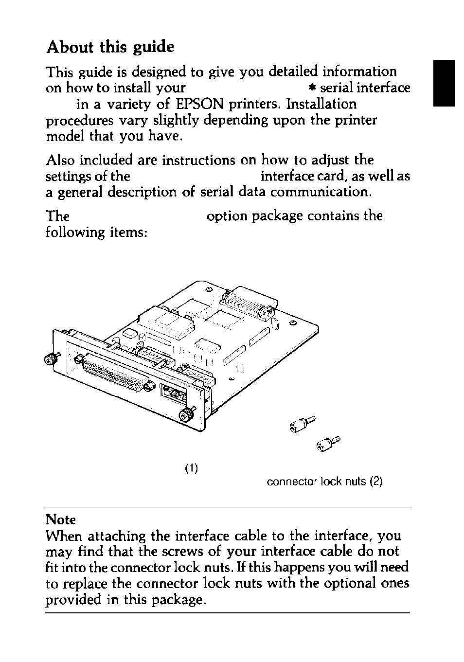 About this guide | Epson C823088 User Manual | Page 6 / 37
