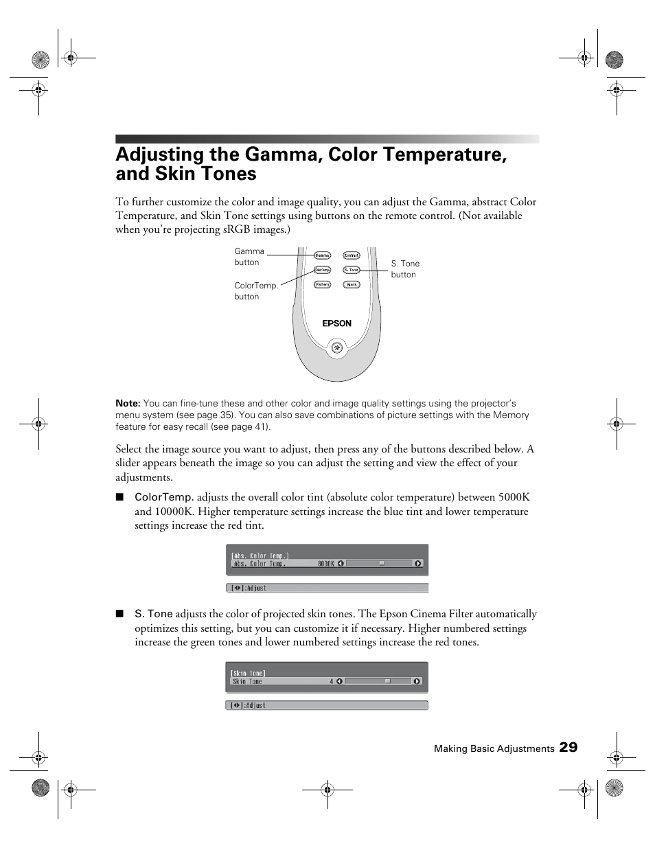Epson 400 Series User Manual | Page 29 / 76