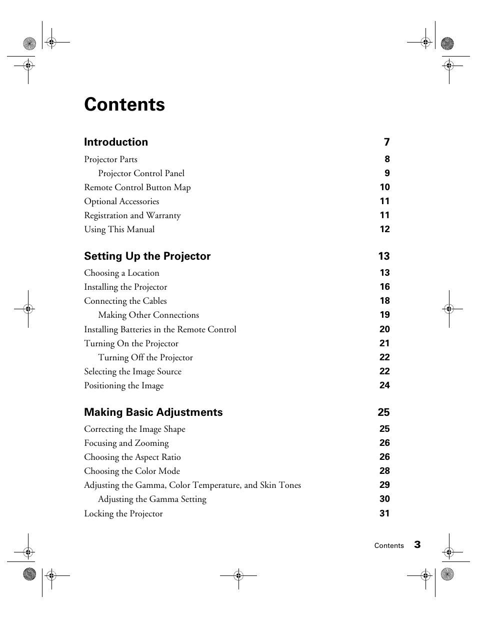 Epson 400 Series User Manual | Page 3 / 76