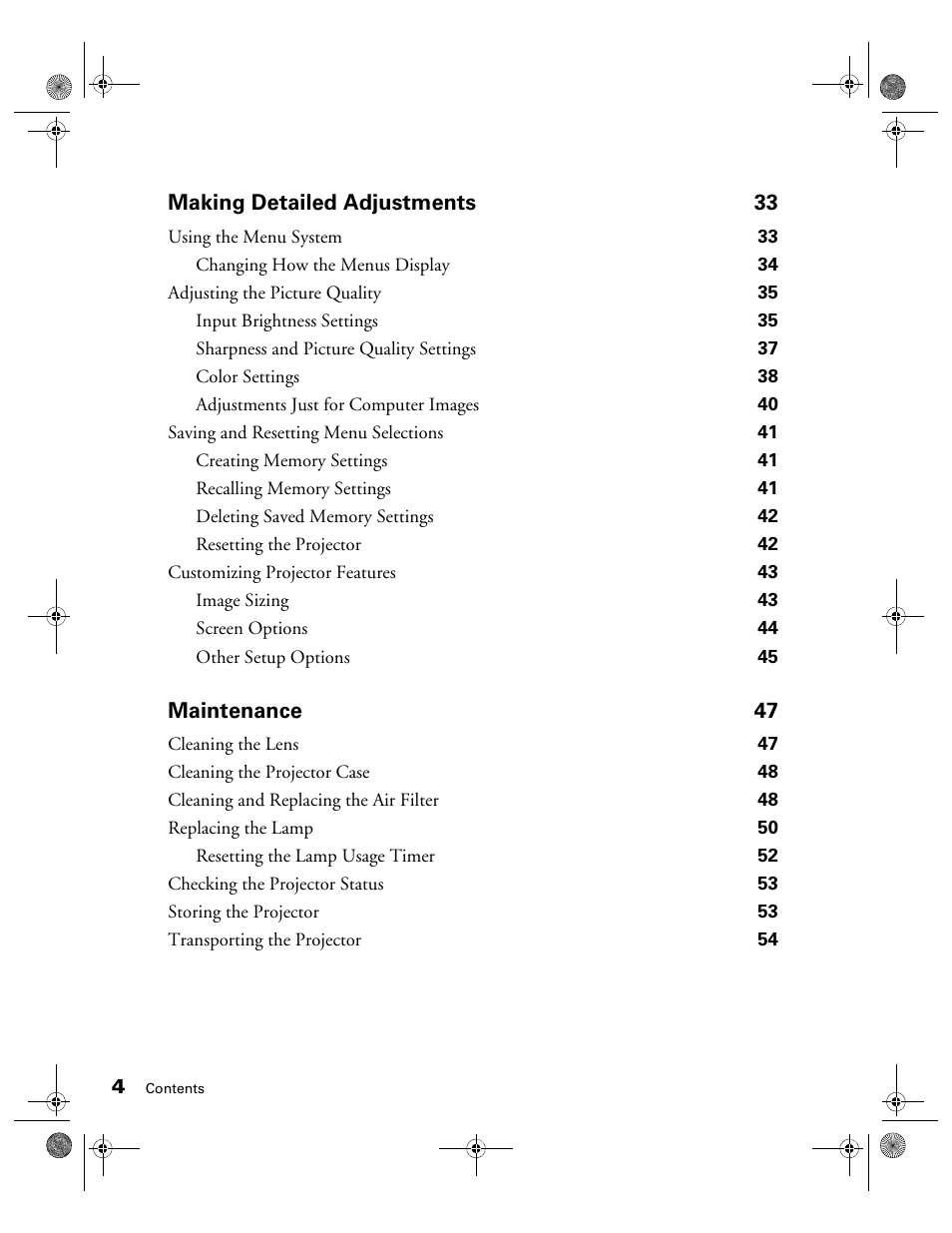 Epson 400 Series User Manual | Page 4 / 76