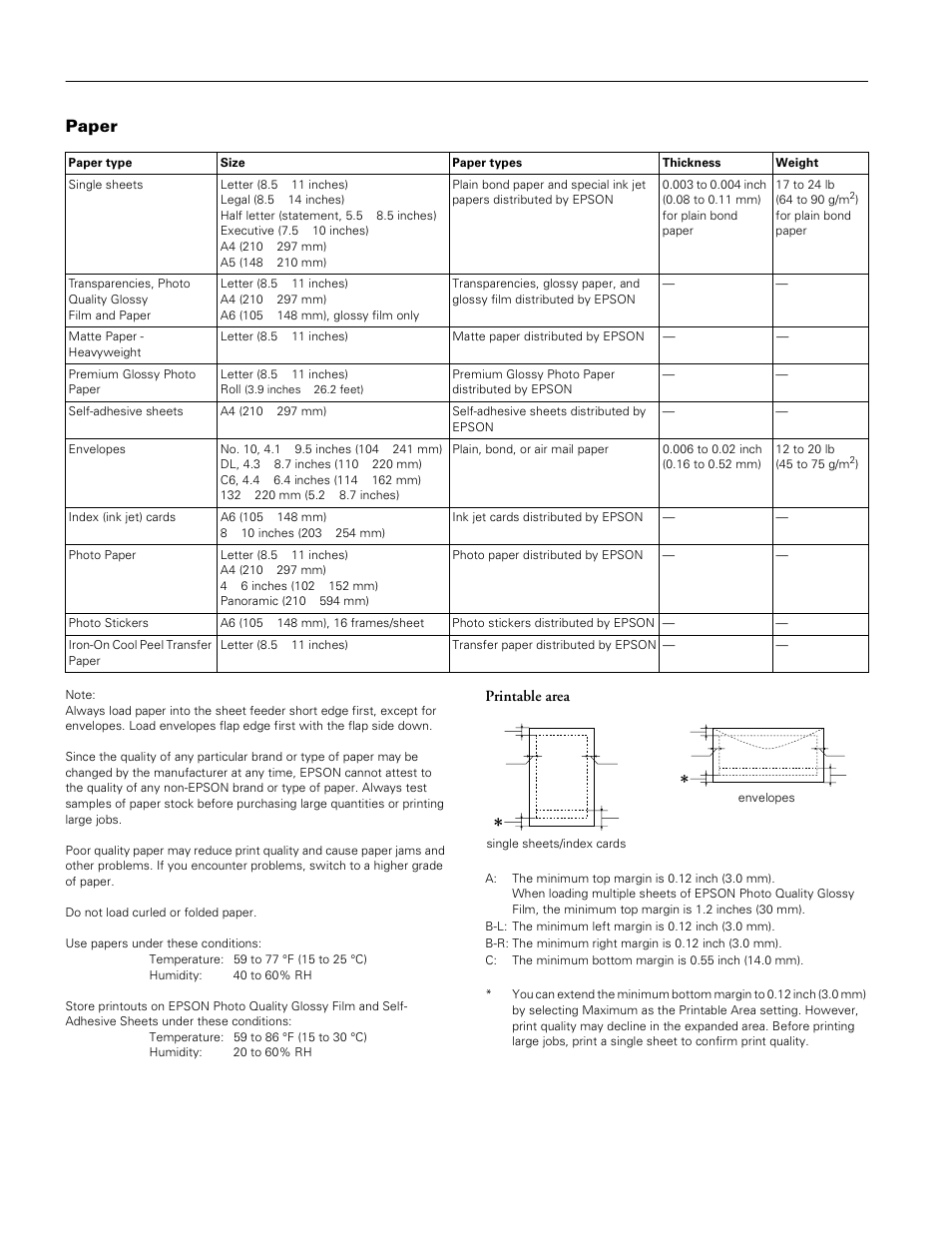 Paper, Epson stylus photo 875dc | Epson STYLUS PHOTO 875DC User Manual | Page 2 / 12