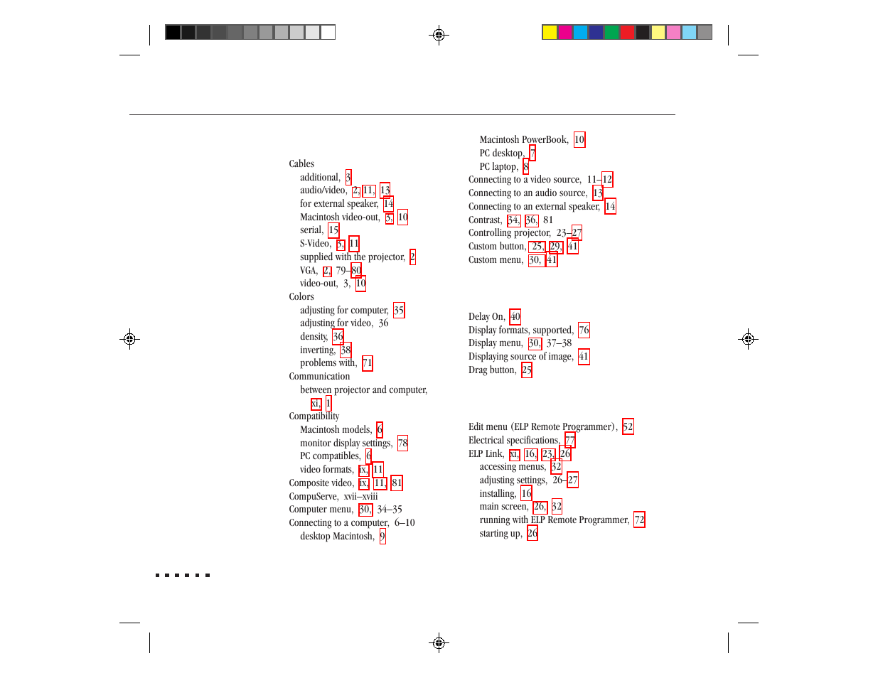 Epson ELP-3300 User Manual | Page 105 / 110