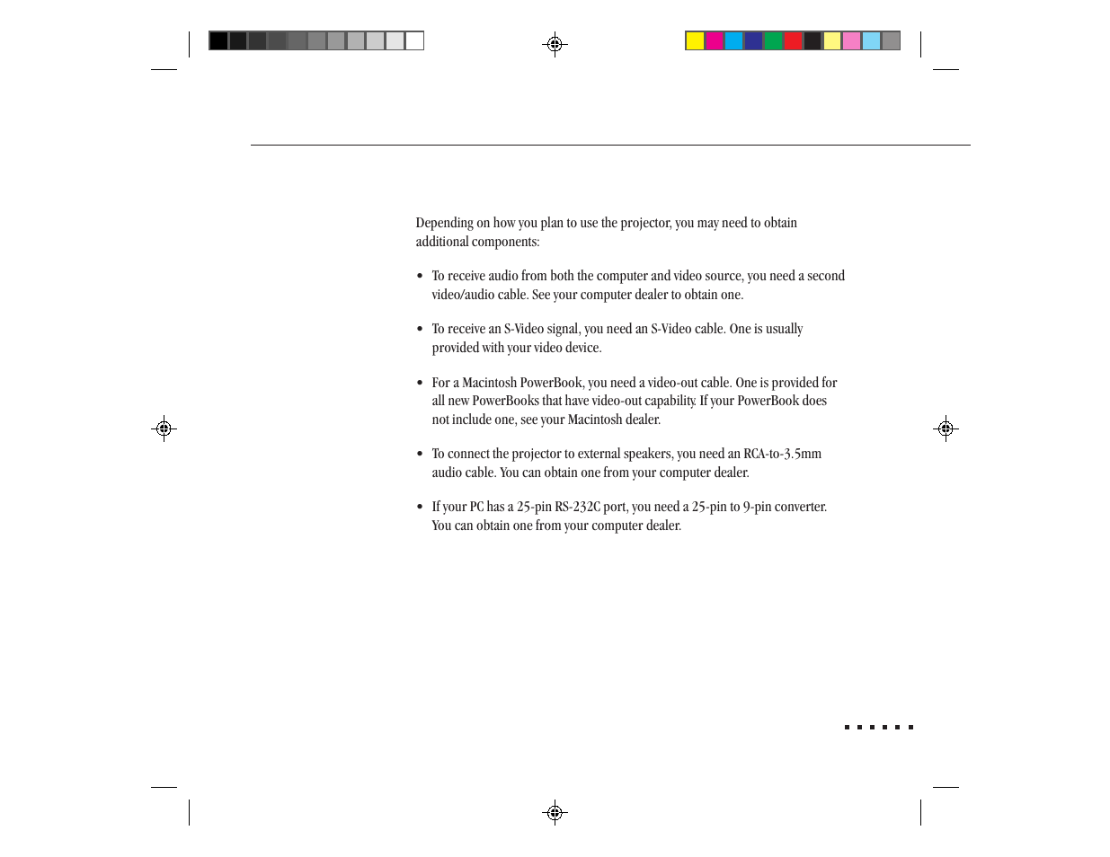 Additional components | Epson ELP-3300 User Manual | Page 22 / 110