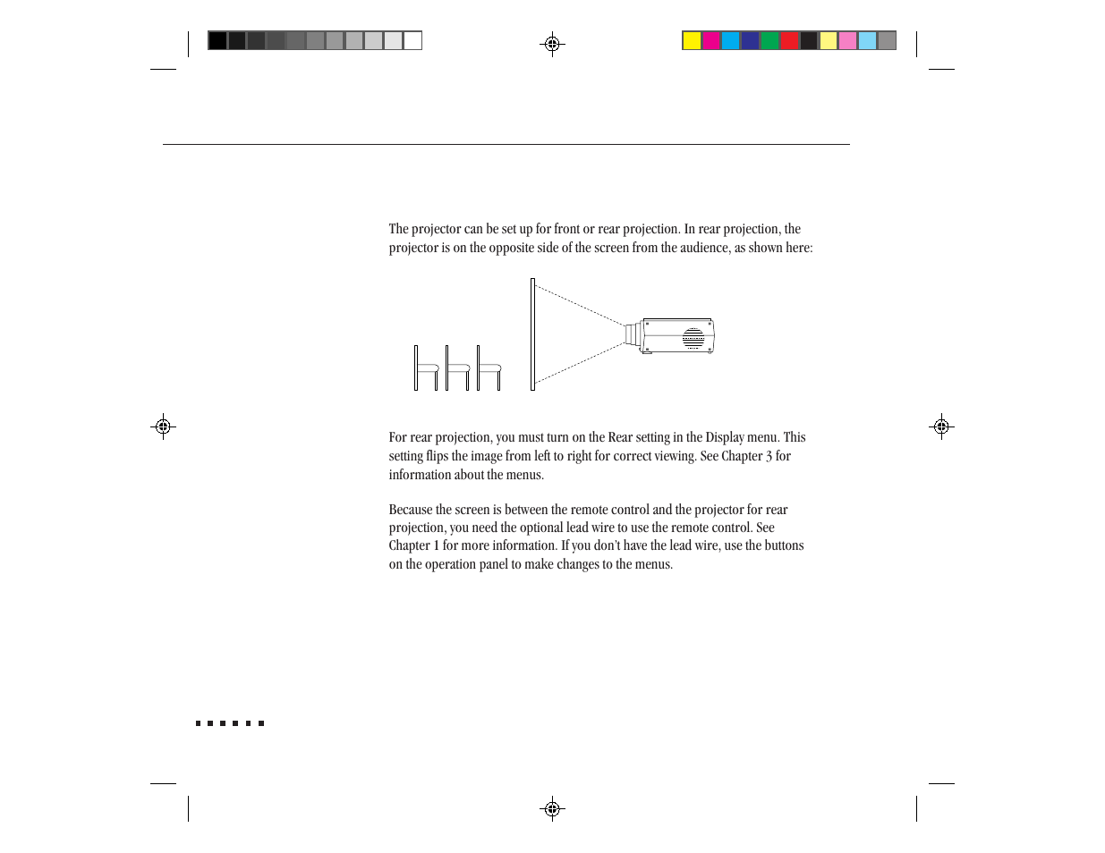 Using rear projection | Epson ELP-3300 User Manual | Page 47 / 110