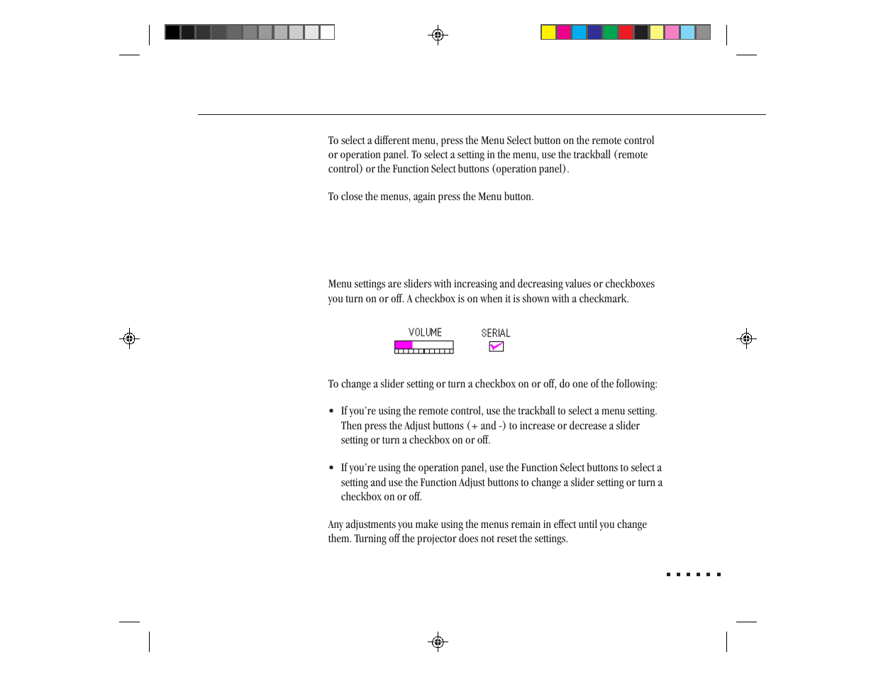 Changing menu settings | Epson ELP-3300 User Manual | Page 50 / 110