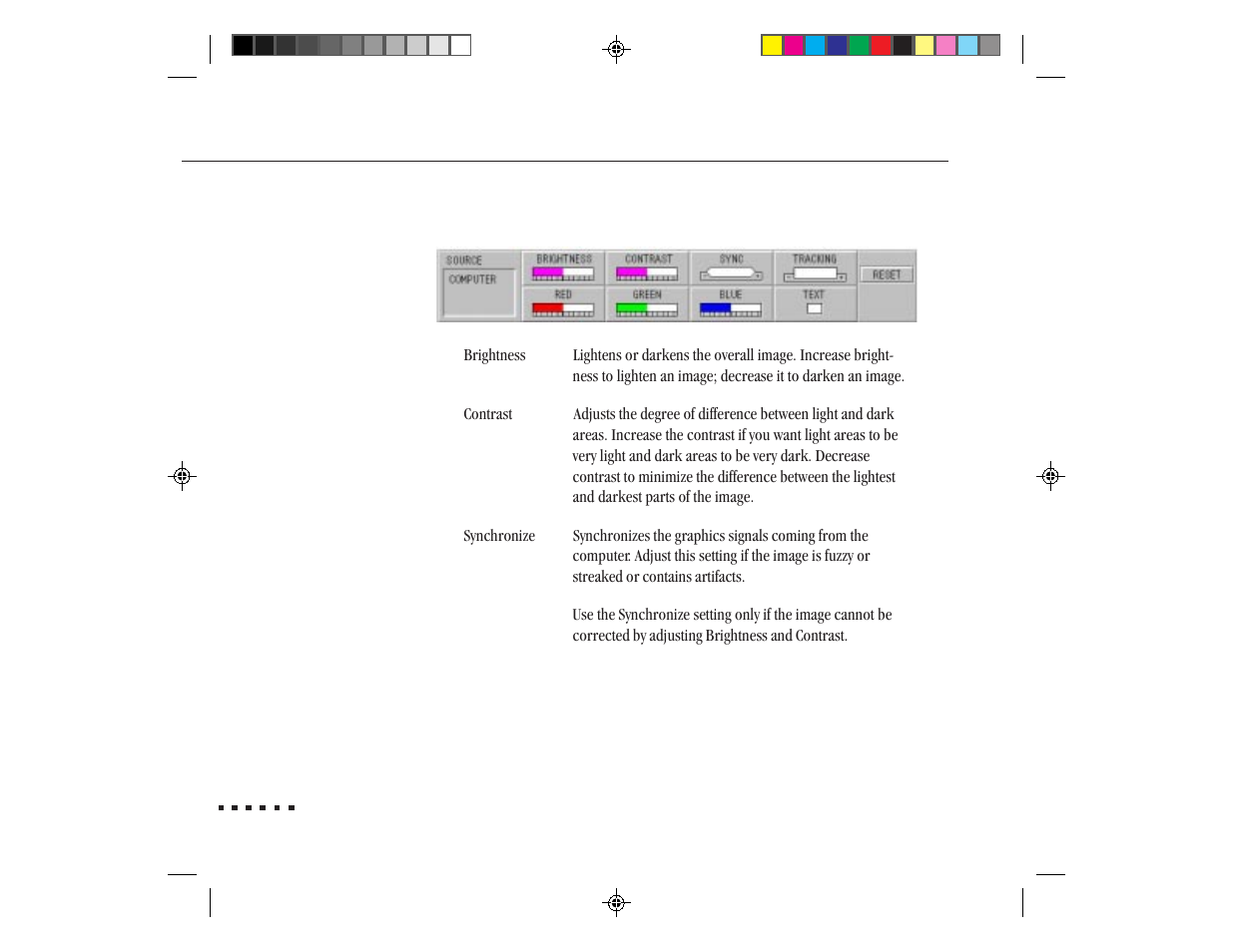 Computer menu | Epson ELP-3300 User Manual | Page 53 / 110