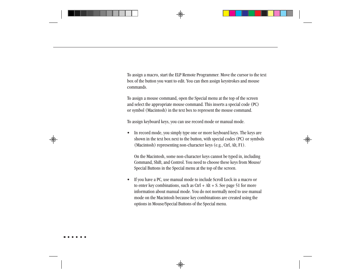 Assigning a macro to a programmable button | Epson ELP-3300 User Manual | Page 67 / 110