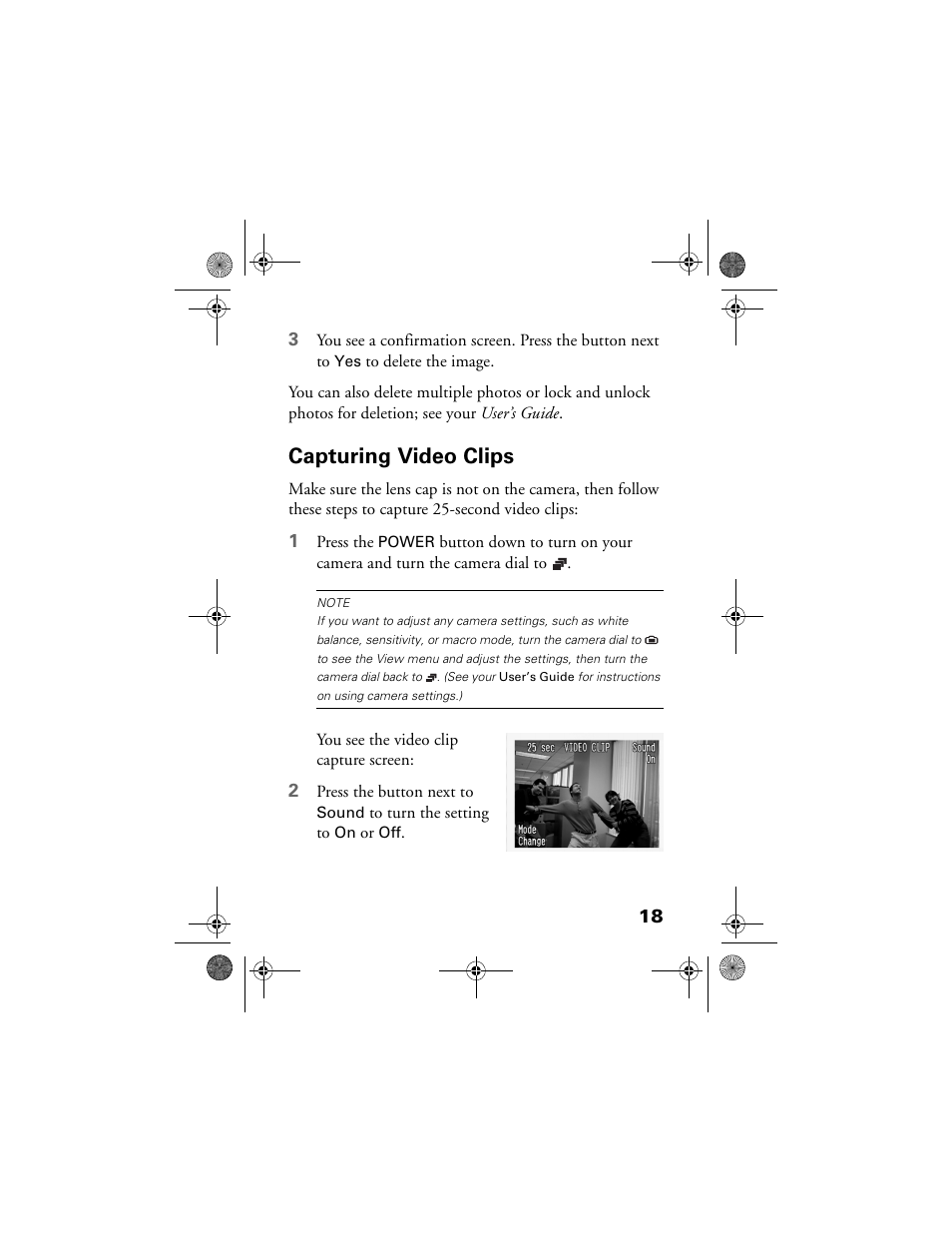 Capturing video clips, Capturing video clips 18 | Epson 3000Z User Manual | Page 21 / 28