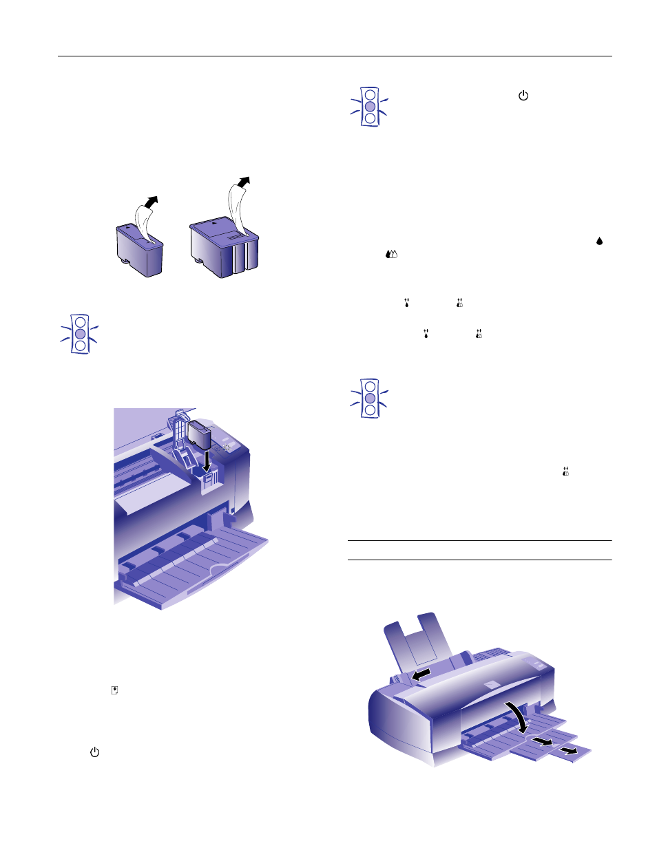 Installing the new cartridge, Replacing an outdated ink cartridge, Loading paper | Epson Stylus Color 800 User Manual | Page 13 / 20