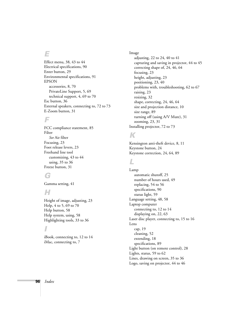 Epson 503c User Manual | Page 102 / 105
