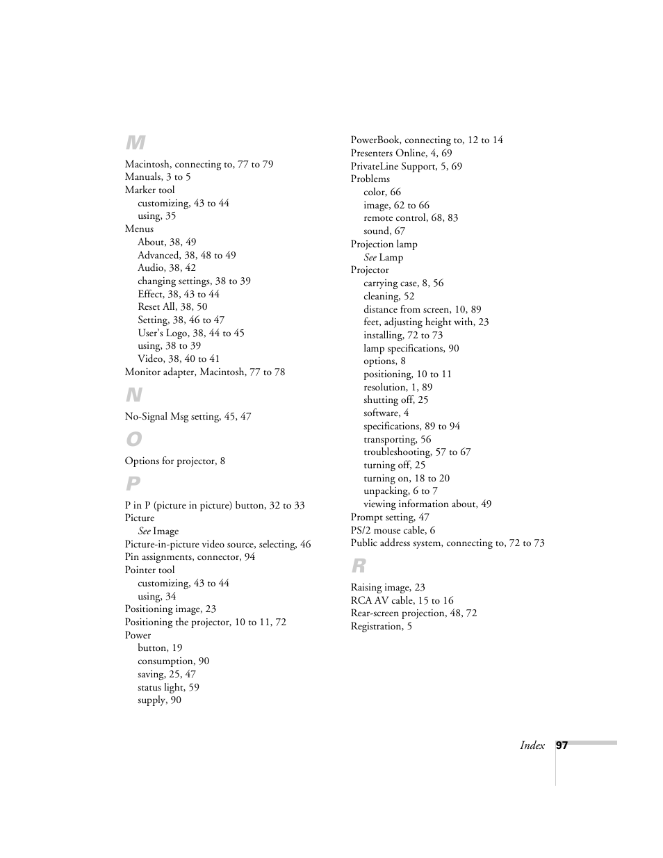 Epson 503c User Manual | Page 103 / 105