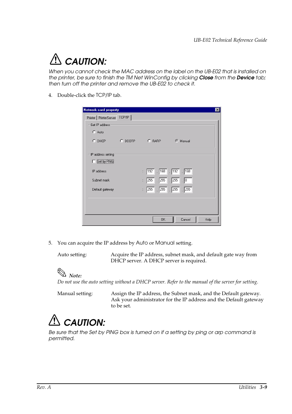 Caution | Epson UB E02 User Manual | Page 35 / 86