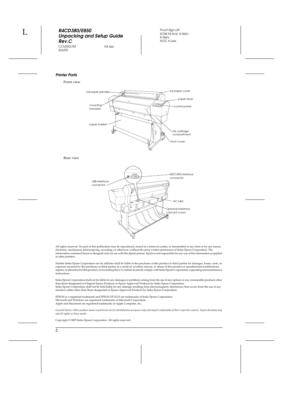 Epson 7800 User Manual | Page 2 / 27