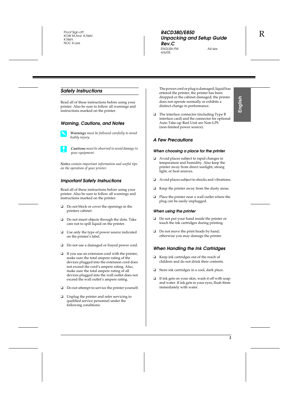 Epson 7800 User Manual | Page 3 / 27