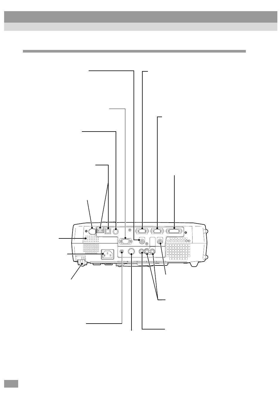 Rear | Epson ELP-600 User Manual | Page 12 / 120