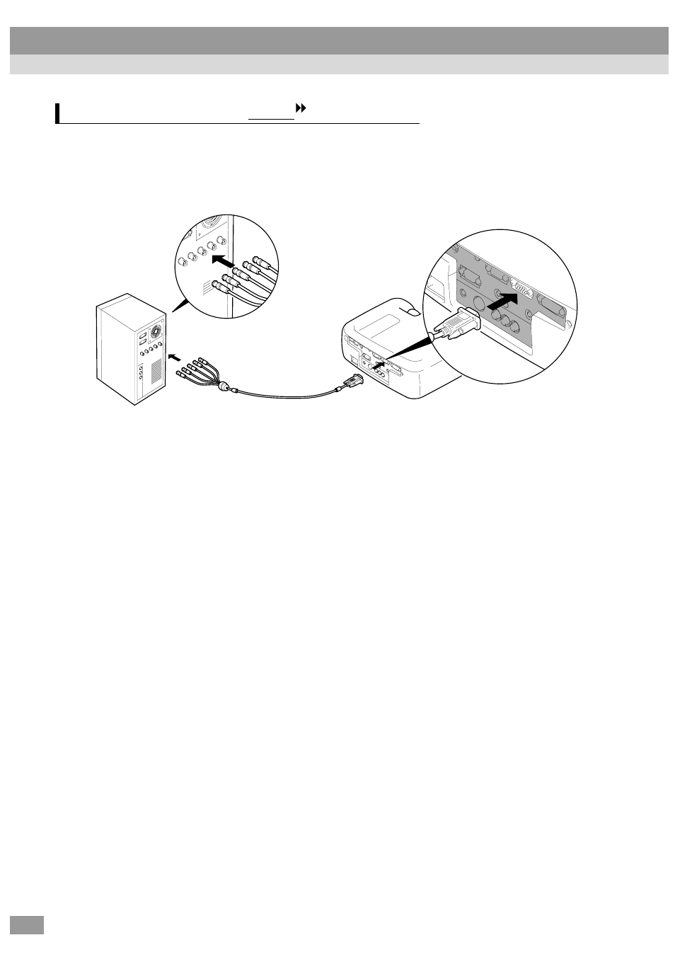 If the monitor port is a 5bnc port | Epson ELP-600 User Manual | Page 24 / 120
