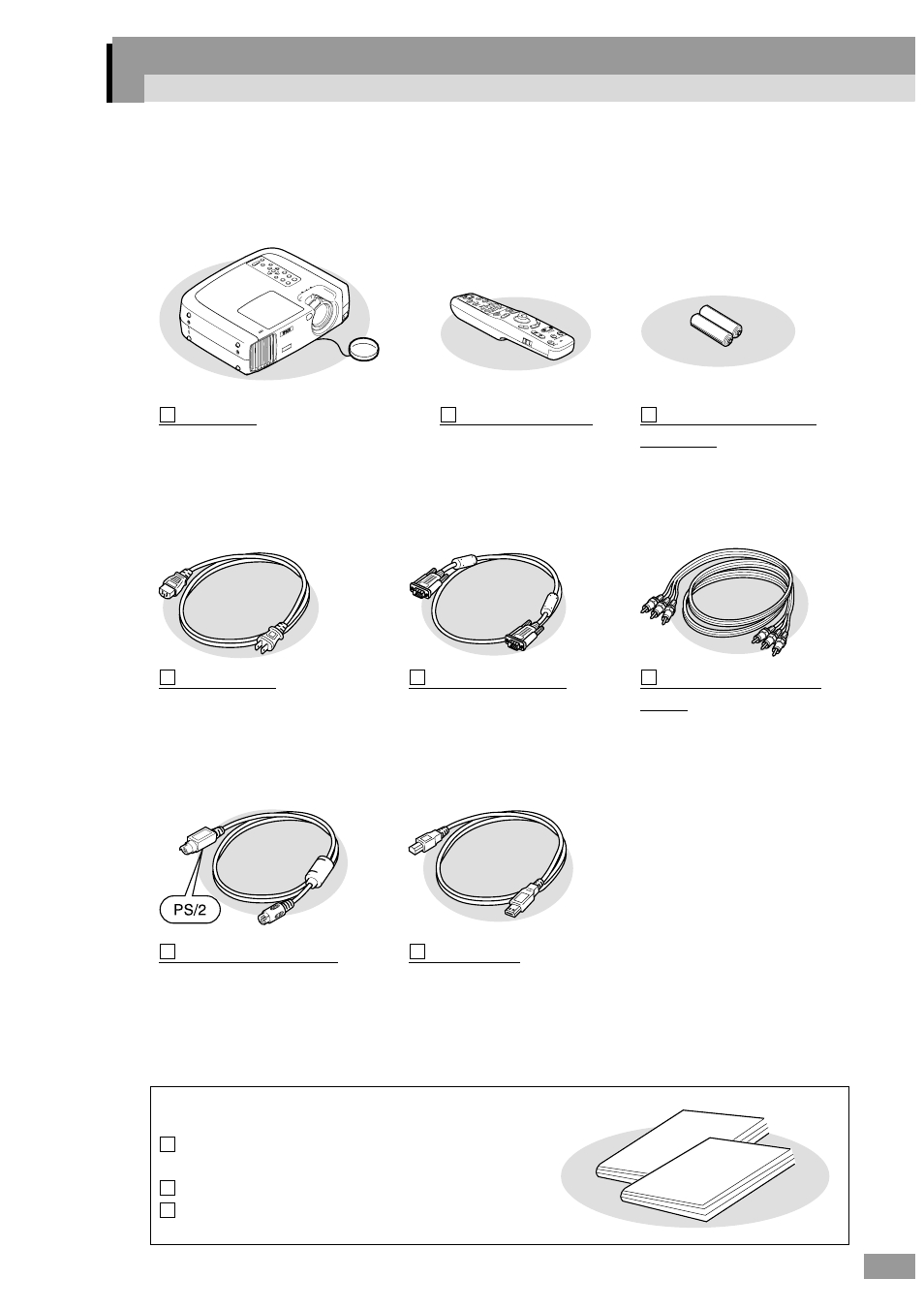 Unpacking the projector | Epson ELP-600 User Manual | Page 3 / 120